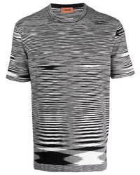 schwarzes bedrucktes T-Shirt mit einem Rundhalsausschnitt von Missoni
