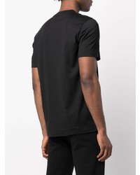 schwarzes bedrucktes T-Shirt mit einem Rundhalsausschnitt von Givenchy