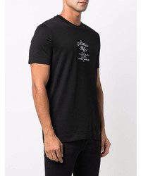 schwarzes bedrucktes T-Shirt mit einem Rundhalsausschnitt von Givenchy