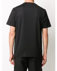 schwarzes bedrucktes T-Shirt mit einem Rundhalsausschnitt von Neil Barrett