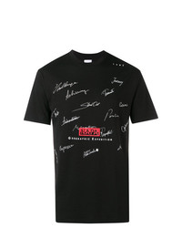 schwarzes bedrucktes T-Shirt mit einem Rundhalsausschnitt von Napa Silver