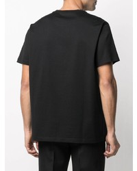 schwarzes bedrucktes T-Shirt mit einem Rundhalsausschnitt von Givenchy