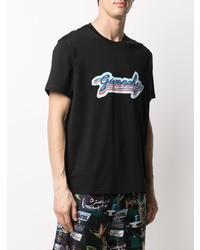 schwarzes bedrucktes T-Shirt mit einem Rundhalsausschnitt von Givenchy