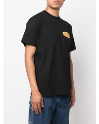 schwarzes bedrucktes T-Shirt mit einem Rundhalsausschnitt von Carhartt WIP