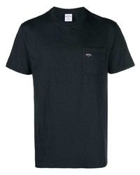 schwarzes bedrucktes T-Shirt mit einem Rundhalsausschnitt von NOAH NY