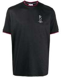 schwarzes bedrucktes T-Shirt mit einem Rundhalsausschnitt von North Sails x Prada Cup