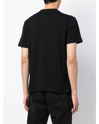 schwarzes bedrucktes T-Shirt mit einem Rundhalsausschnitt von True Religion