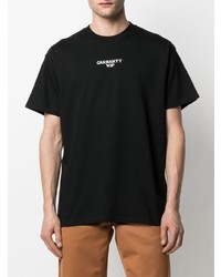 schwarzes bedrucktes T-Shirt mit einem Rundhalsausschnitt von Carhartt WIP