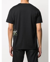 schwarzes bedrucktes T-Shirt mit einem Rundhalsausschnitt von Givenchy