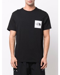 schwarzes bedrucktes T-Shirt mit einem Rundhalsausschnitt von The North Face