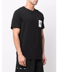 schwarzes bedrucktes T-Shirt mit einem Rundhalsausschnitt von The North Face