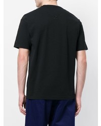 schwarzes bedrucktes T-Shirt mit einem Rundhalsausschnitt von Kenzo