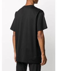 schwarzes bedrucktes T-Shirt mit einem Rundhalsausschnitt von Givenchy