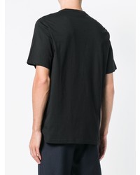 schwarzes bedrucktes T-Shirt mit einem Rundhalsausschnitt von Ps By Paul Smith