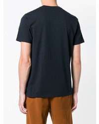 schwarzes bedrucktes T-Shirt mit einem Rundhalsausschnitt von Ps By Paul Smith