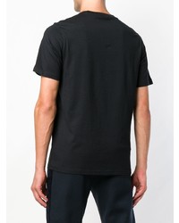 schwarzes bedrucktes T-Shirt mit einem Rundhalsausschnitt von Ps By Paul Smith