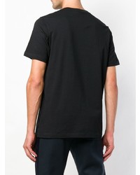 schwarzes bedrucktes T-Shirt mit einem Rundhalsausschnitt von Ps By Paul Smith