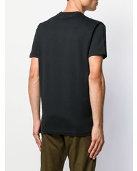 schwarzes bedrucktes T-Shirt mit einem Rundhalsausschnitt von DSQUARED2