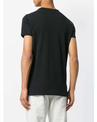 schwarzes bedrucktes T-Shirt mit einem Rundhalsausschnitt von Vivienne Westwood