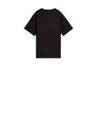 schwarzes bedrucktes T-Shirt mit einem Rundhalsausschnitt von Puma