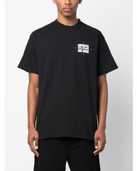 schwarzes bedrucktes T-Shirt mit einem Rundhalsausschnitt von Carhartt WIP