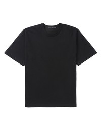 schwarzes bedrucktes T-Shirt mit einem Rundhalsausschnitt von Roar