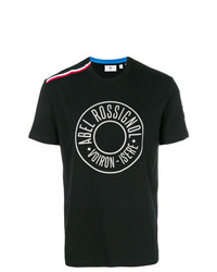 schwarzes bedrucktes T-Shirt mit einem Rundhalsausschnitt von Rossignol
