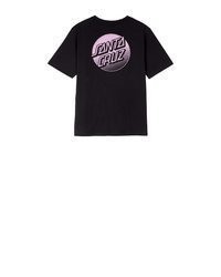 schwarzes bedrucktes T-Shirt mit einem Rundhalsausschnitt von Santa Cruz