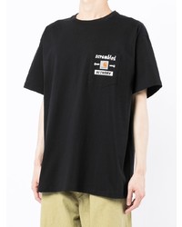 schwarzes bedrucktes T-Shirt mit einem Rundhalsausschnitt von Carhartt WIP