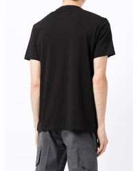 schwarzes bedrucktes T-Shirt mit einem Rundhalsausschnitt von Armani Exchange