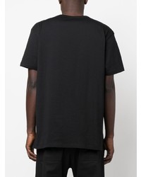 schwarzes bedrucktes T-Shirt mit einem Rundhalsausschnitt von Alexander McQueen