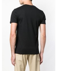 schwarzes bedrucktes T-Shirt mit einem Rundhalsausschnitt von Ps By Paul Smith