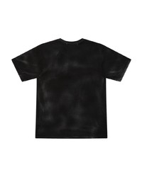 schwarzes bedrucktes T-Shirt mit einem Rundhalsausschnitt von Black Comme Des Garçons