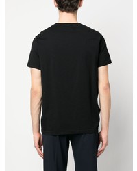 schwarzes bedrucktes T-Shirt mit einem Rundhalsausschnitt von Aspesi