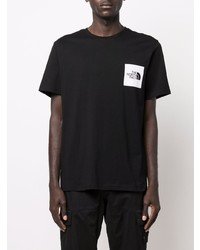 schwarzes bedrucktes T-Shirt mit einem Rundhalsausschnitt von The North Face