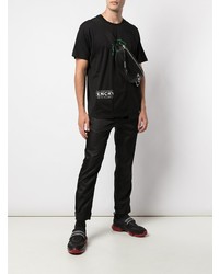 schwarzes bedrucktes T-Shirt mit einem Rundhalsausschnitt von Givenchy