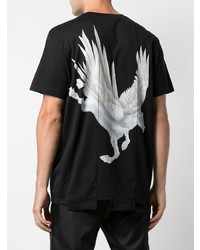 schwarzes bedrucktes T-Shirt mit einem Rundhalsausschnitt von Givenchy