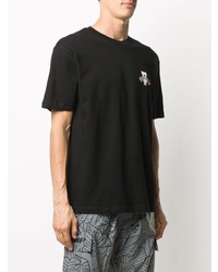 schwarzes bedrucktes T-Shirt mit einem Rundhalsausschnitt von RIPNDIP