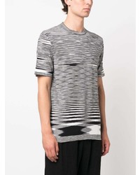 schwarzes bedrucktes T-Shirt mit einem Rundhalsausschnitt von Missoni