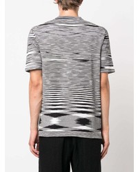 schwarzes bedrucktes T-Shirt mit einem Rundhalsausschnitt von Missoni