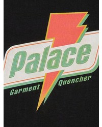 schwarzes bedrucktes T-Shirt mit einem Rundhalsausschnitt von Palace