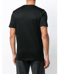 schwarzes bedrucktes T-Shirt mit einem Rundhalsausschnitt von Lanvin