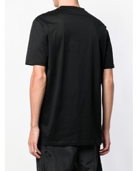 schwarzes bedrucktes T-Shirt mit einem Rundhalsausschnitt von Lanvin