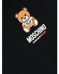 schwarzes bedrucktes T-Shirt mit einem Rundhalsausschnitt von Moschino