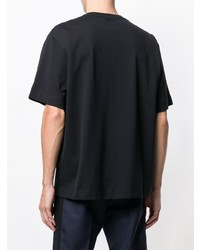 schwarzes bedrucktes T-Shirt mit einem Rundhalsausschnitt von Diesel Black Gold