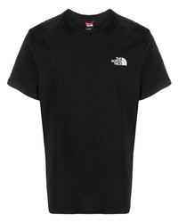 schwarzes bedrucktes T-Shirt mit einem Rundhalsausschnitt von The North Face