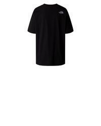 schwarzes bedrucktes T-Shirt mit einem Rundhalsausschnitt von The North Face