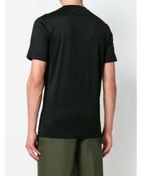 schwarzes bedrucktes T-Shirt mit einem Rundhalsausschnitt von Lanvin