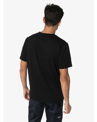 schwarzes bedrucktes T-Shirt mit einem Rundhalsausschnitt von Kenzo