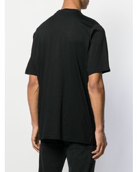 schwarzes bedrucktes T-Shirt mit einem Rundhalsausschnitt von DSQUARED2